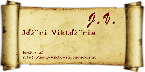 Jóri Viktória névjegykártya